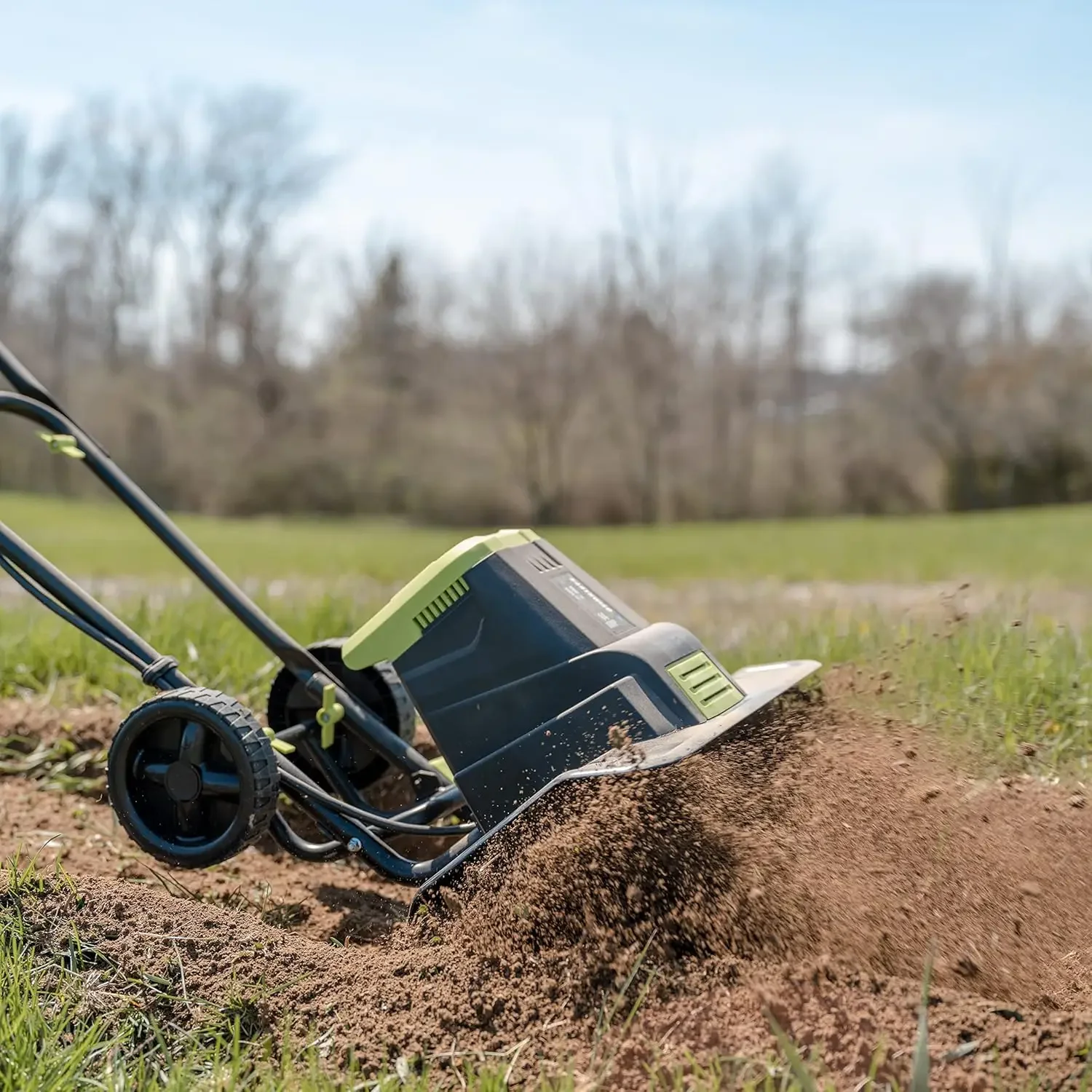 Ferramentas elétricas da ALM TC70018EW Cultivador elétrico de leme de jardim de 14 amperios e 18 polegadas, dentes fixos, preto