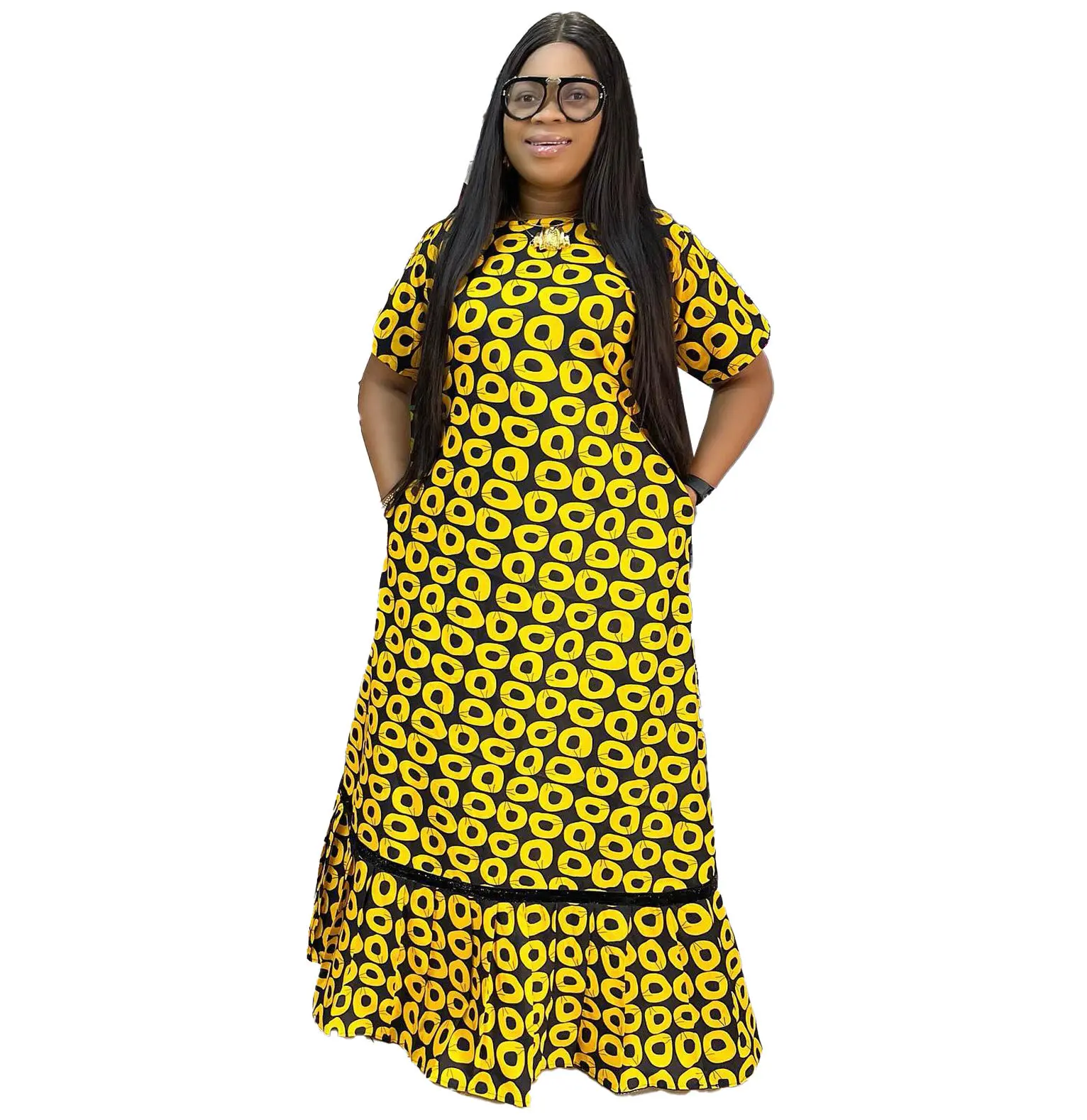 Polyester African Dresses For Women Muslim Fashion Abayas Boubou Dashiki Ankara Outfits Evening Gown Dubai Kaftan Abaya Robe