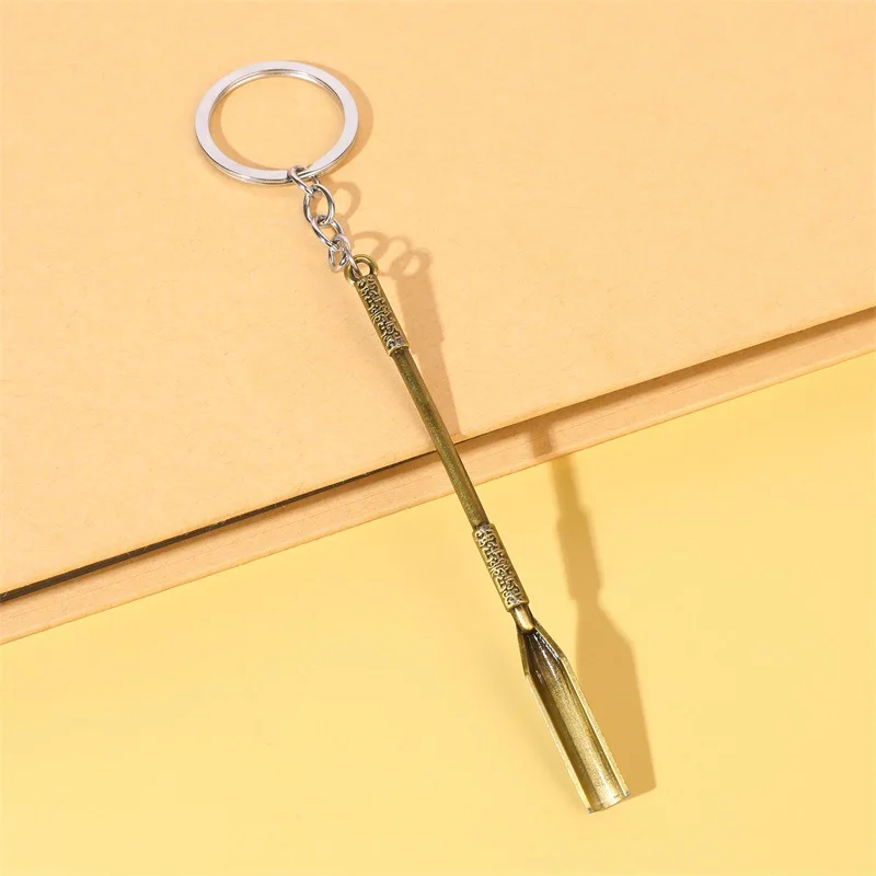 Mini axe shovel cross pick metal keychain car key charm personalized bag pendant sturdy and durable anime peripheral