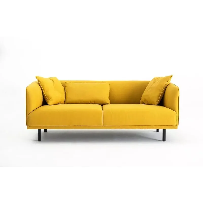 Modern Design Brown Italian Leather Office Sofa Furniture Set