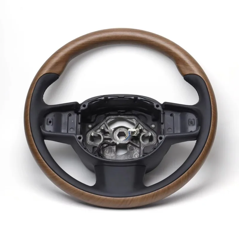 For Volvo Unique Wooden Steering Wheel with Leather Trimmed Spokes Combining Elegance Sportiness Provides Great Tactile Experien