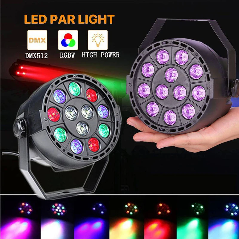 

1PCS LED 12x3W RGBWA+UV Par Light with DMX512 6in1 Stage Light Wash Effect DJ Disco Mini Led Spotlighting