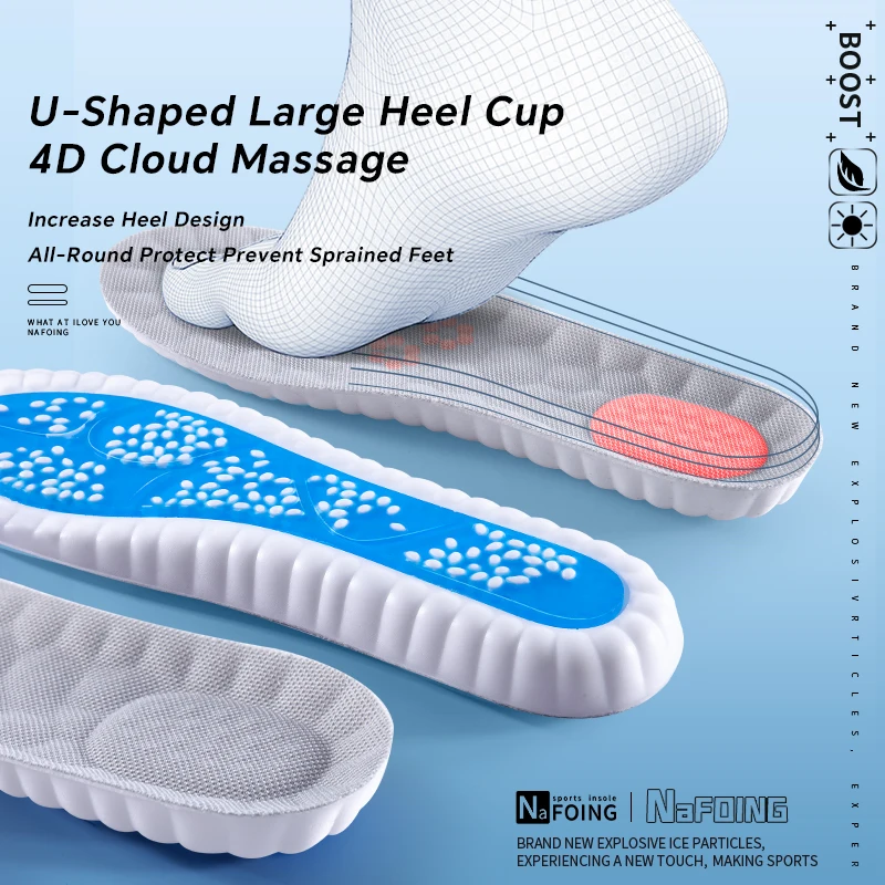 2 pares de plantillas deportivas Premium para zapatos, suaves, transpirables, amortiguación absorbente de golpes para hombres óptimos, almohadillas para el cuidado de los pies para hombres y mujeres