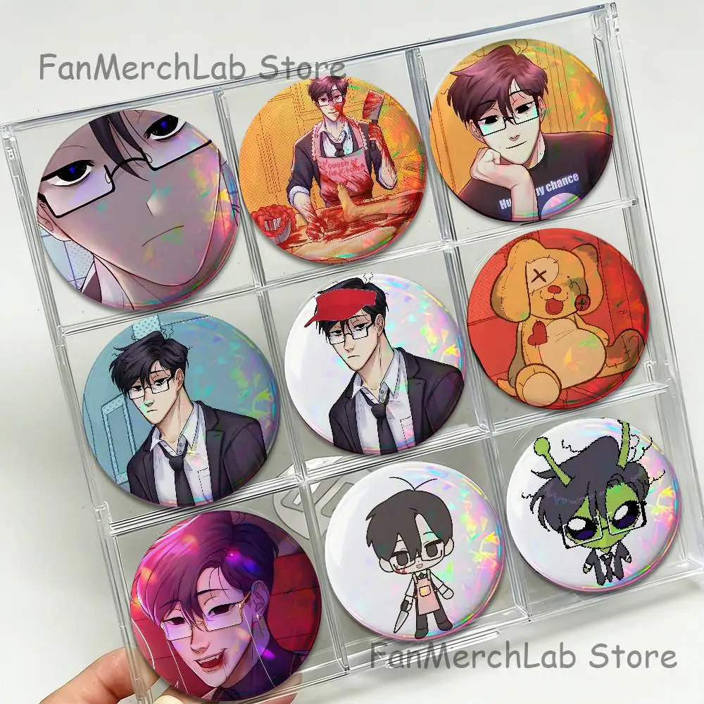 Seung-min K-Kim Sweet House M-Mate Brooches for Backpack Jewelry Accessories Gift Round Creative Anime Badge Brooch on Gifts