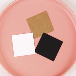 50 Pcs 5x5cm Blank Jewelry Display Paper Label With Or Without Bags Wholesale Packaging Earrings Necklaces Reveal Card Supplier