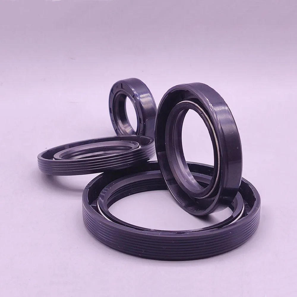 5Pcs NBR+Metal Frame+Spring Shaft Oil Seal TC/FB/TG4 Type Skeleton Oil Seal ID 30-45mm Nitrile Rubber Shaft Double Lip Gasket