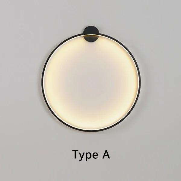Nordic Minimalistische Cirkel Achtergrond LED Wandlamp Moderne woonkamer bank wandlampen Hotel Hal Nachtkastjes Licht Home decor