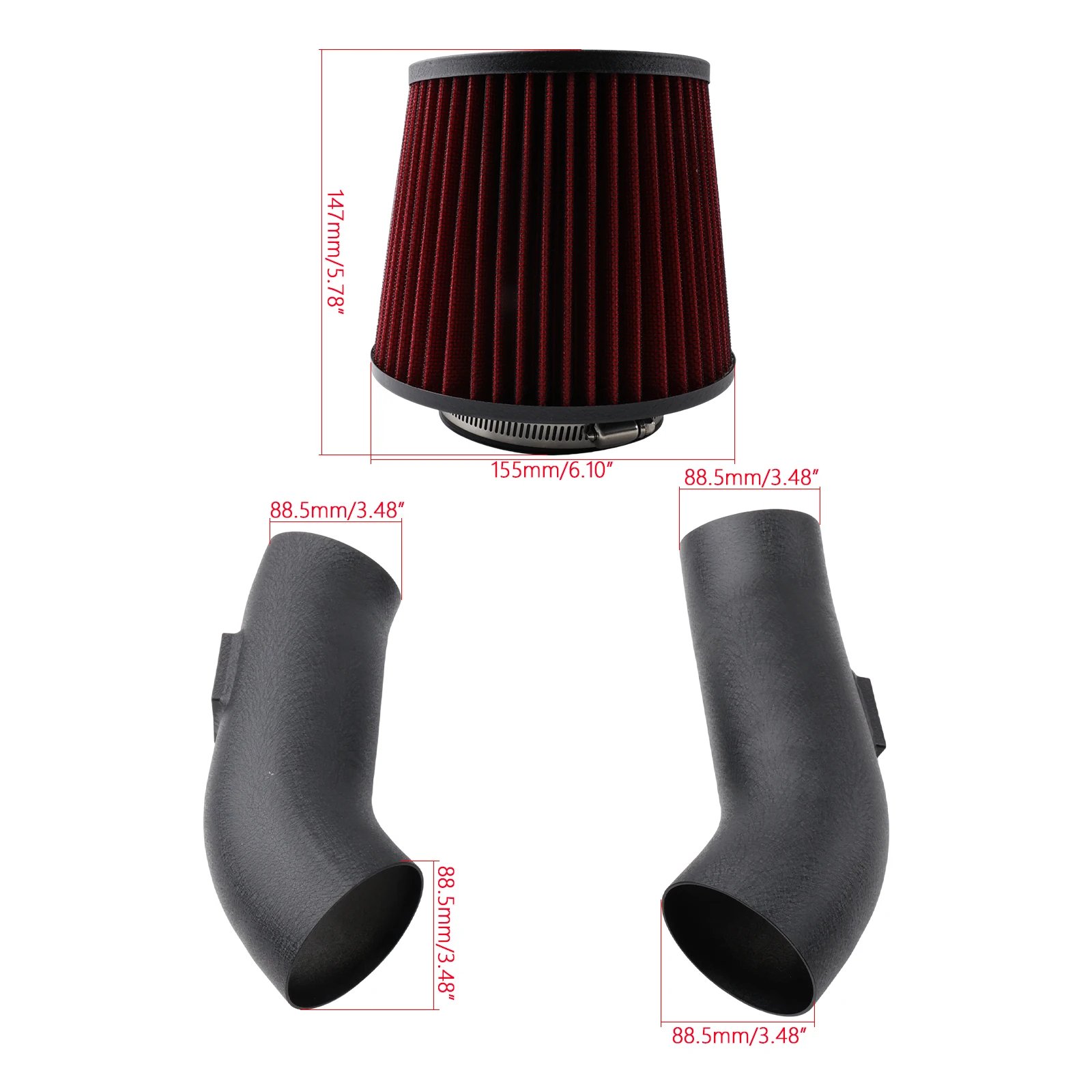 Turbo High-Flow Intake Kit For 2012-2018 BMW S63B44 F10/F12/F13 M5/M6 4.4L Twin-Turbo (4.4T) - view 6