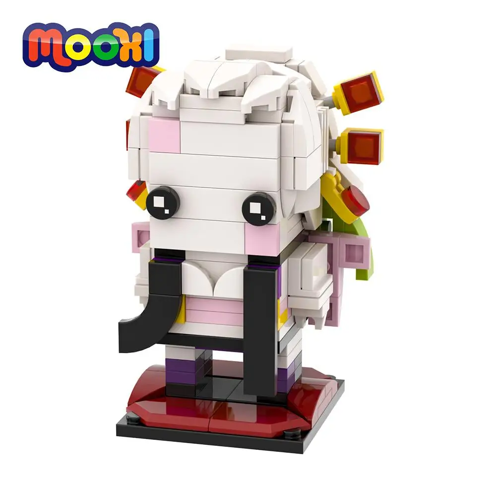 MOOXI Anime Series 212Pcs MOC Brick Anime Giyuutarou BrickHeadsed Figure DIY Building Blocks Kids Toys For Children Gift MOC7059