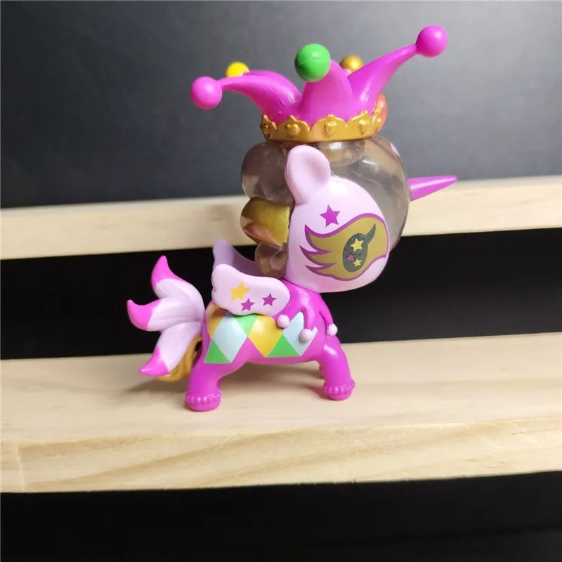 7cm cartoon circus wheel tokidoki unicorn action figure doll PVC kids collection clown model toy