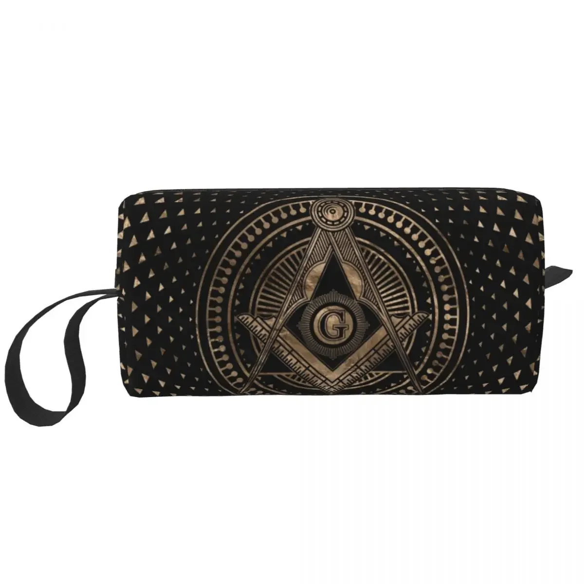 Travel Freemasonry Symbol Square And Compasses Toiletry Bag Kawaii Mason Cosmetic Makeup for Women Beauty Storage Dopp Kit Case