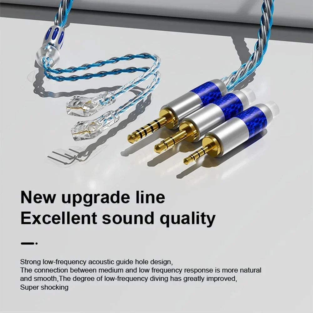 ND D2 sixteen-strand earphone silver-plated 3.5 fever grade 2.5 balance wire 4.4diy 2pin0.75 upgrade