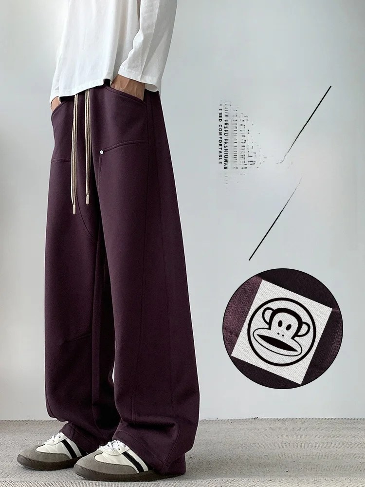 

Мужские повседневные брюки Paul Frank Large Mouth Monkey Pure Color Rivet: свободные, удобные, универсальные спортивные штаны, осенний тренд