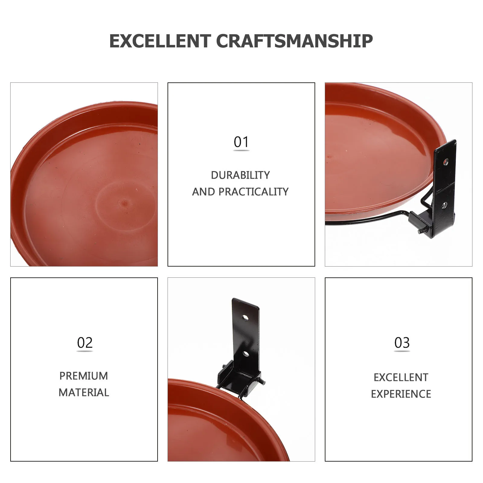 

Durable Material Hummingbird Feeder Easy Install Hang Tree Wall Mounted Bird Food Dish Outdoor Accessory Bird Feeder