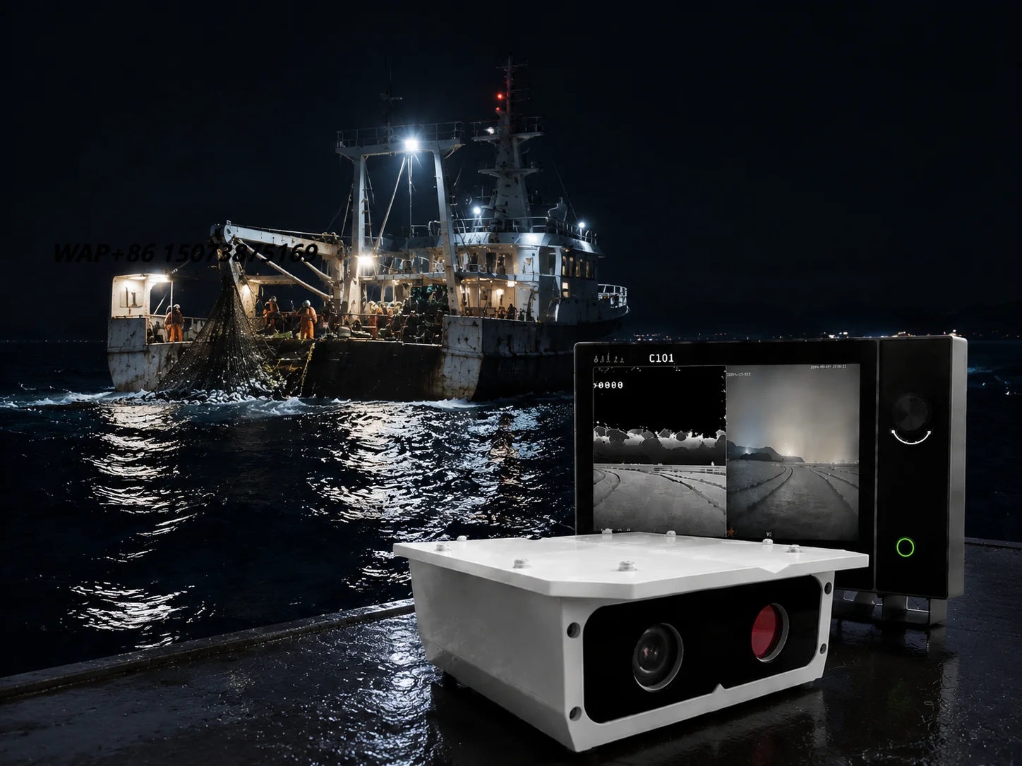 IP67 Marine Dual Light Night Vision Thermal Imaging  System 8MP with 10.1 Inch Display for Boat Navigation