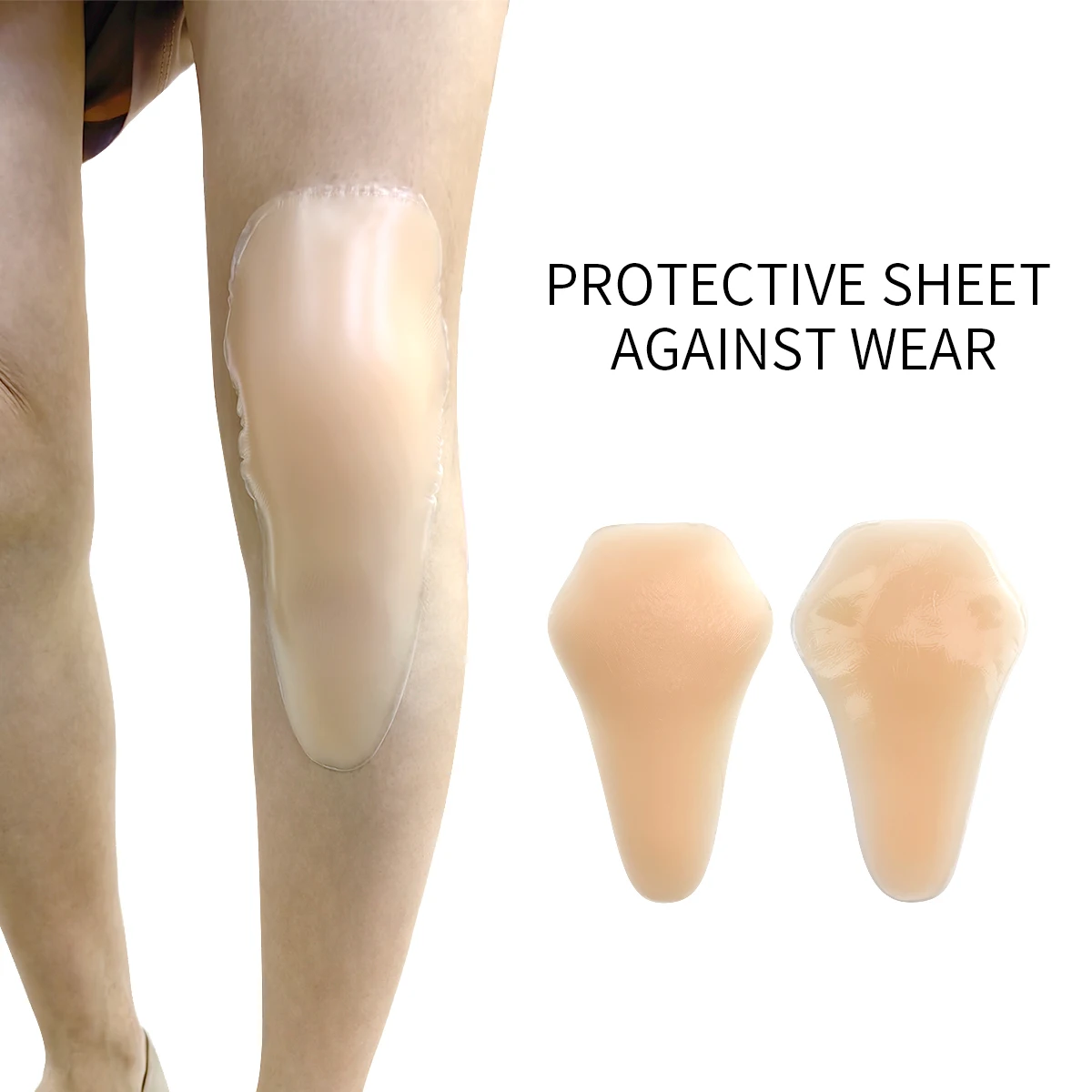 Knee Pads with Strong Adhesive Silicone Knee Pad for Ice Skating Comfortable and Durable Skating Knee Pad