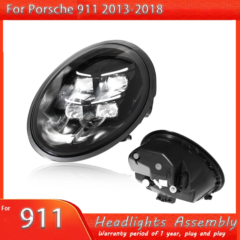 

Car LED Headlight For Porsche 911 2013 2014-2018 Headlight Assembly 911 Modified New LED Daytime Running Lens Plug and play