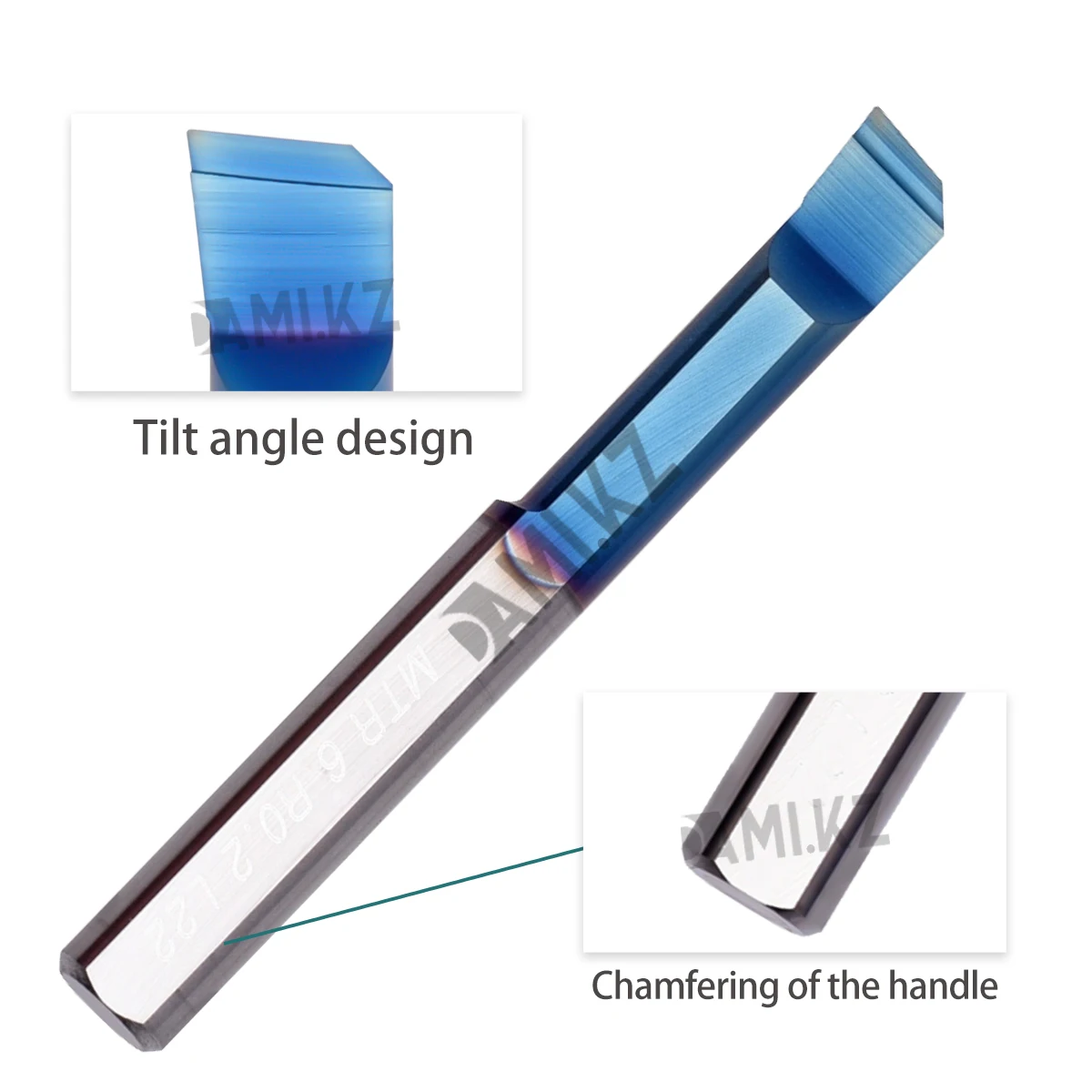 HRC65 Degree MTR Series Boring Tool MTR2/2.5/3/4/5/6/7/8 R0.1 L10 L22 Tungsten Steel Nano Blue Coated Small Aperture Boring Tool