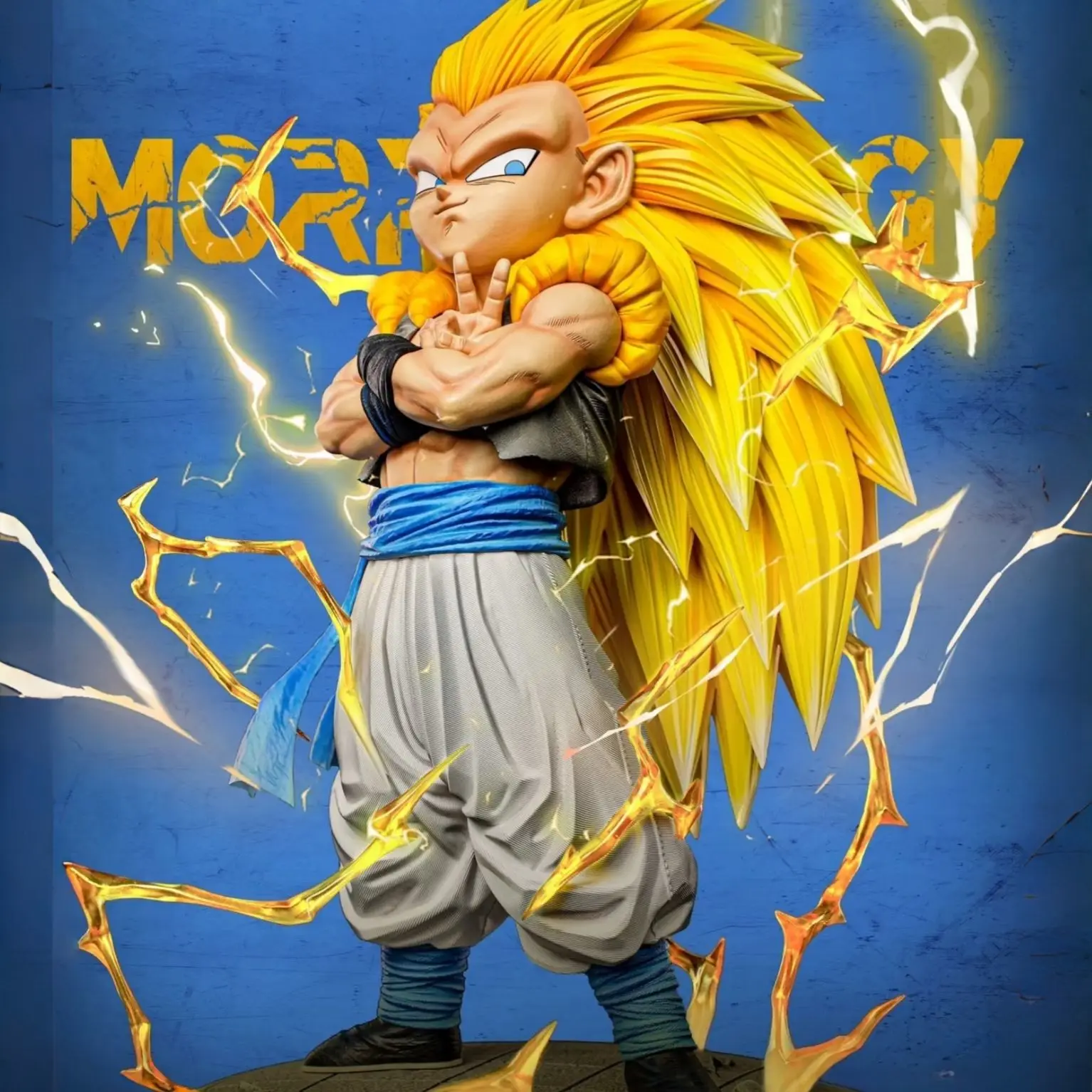 

25cm 9.8 inch Anime Dragon Ball Super Saiyan 3 Gotenks Action Figures Pvc Statue Desktop Ornamen Collection Statue Model Toys