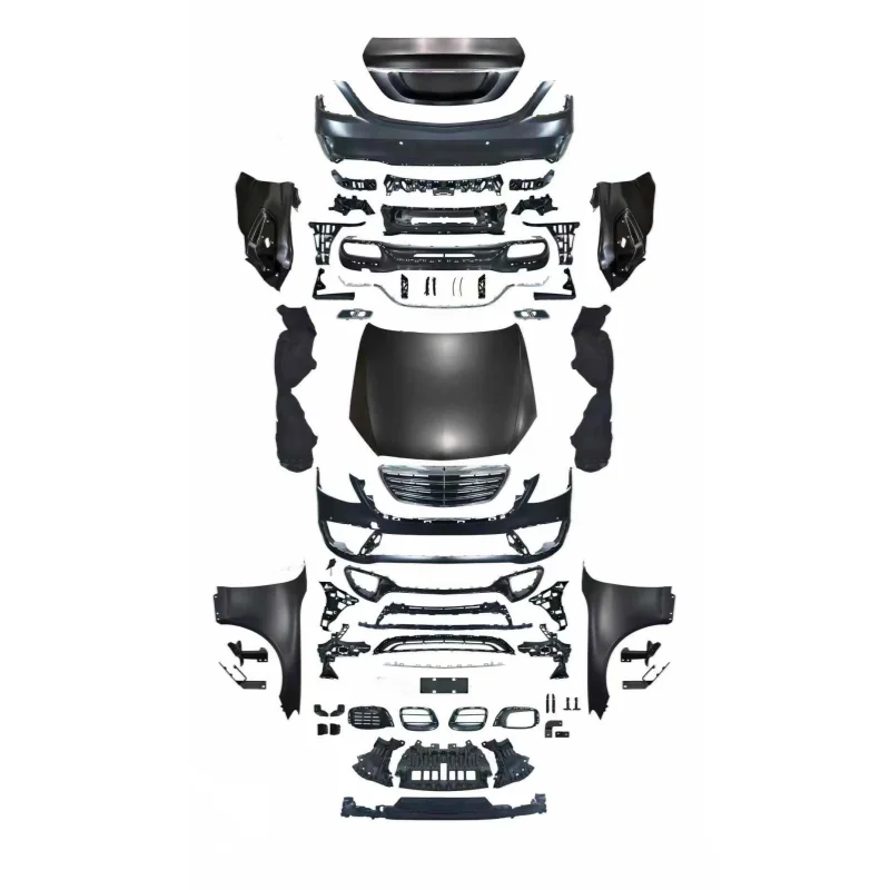 High Quality ABS Plastic Body Kit For S-Class W221 Upgrade To W222 Bolt On Exterior Bumper Tuning Replacement Parts
