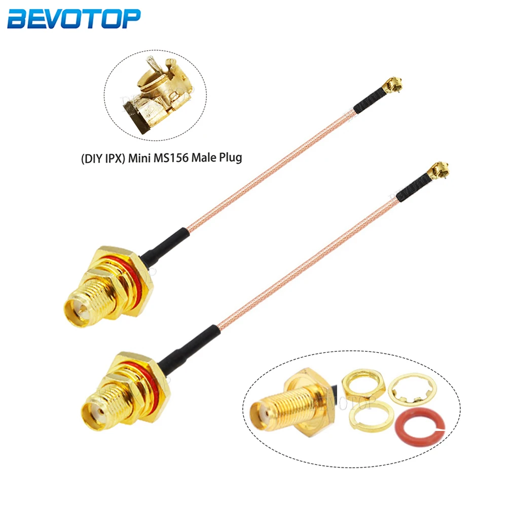 RG178 Cable DIY IPX Mini MS156 Male to WP SMA Female Connector RF Coaxial Pigtail Extension Jumper for LTE Modem Yota LU150
