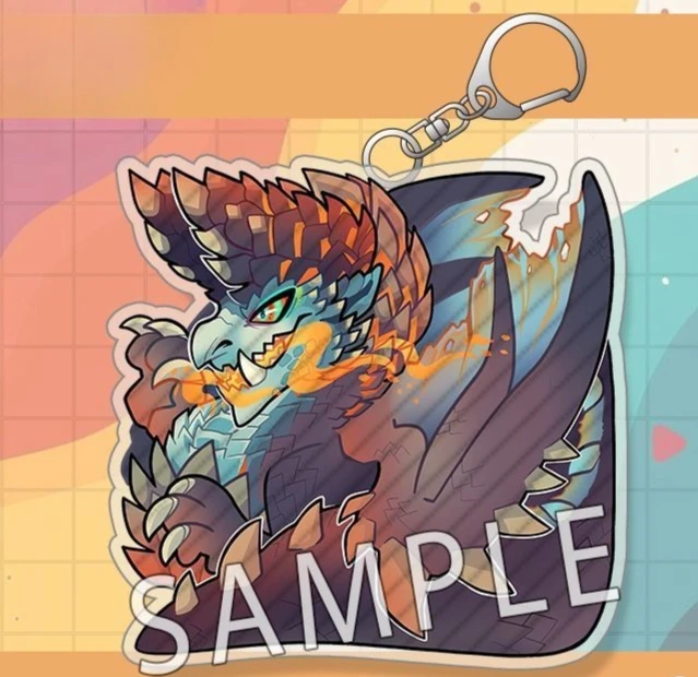 

Game Peripherals Barioth Figure Acrylic Pendant Thunderlord Figurine Acrylic Keychain Dodogama Decoration Collection Toys Gifts