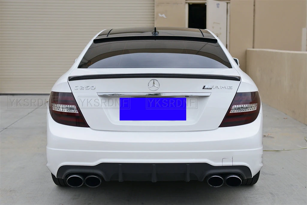 Per W204 Coupe 2 porte classe C C180K C200 Spoiler 2008-2014 di alta qualità in plastica ABS auto coda ala decorazione posteriore tronco Spoiler