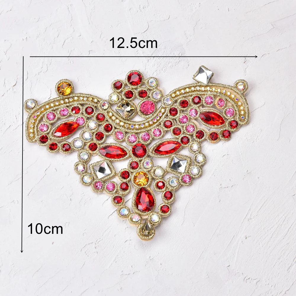 High Heels Shoe Patches Pearl Flower Applique Rhinestone Flatback Iron On Clothing Wedding Bridal Headband Trim Diy Decoration