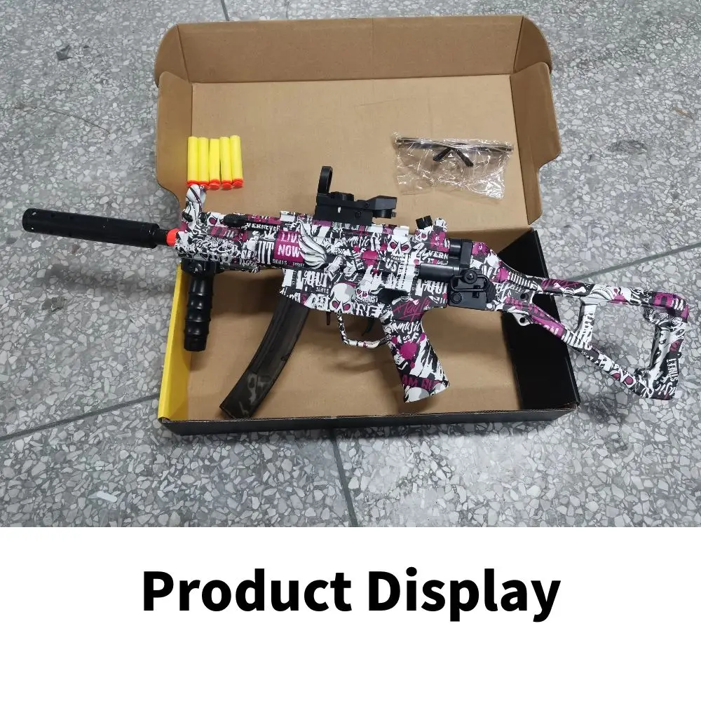 Pistola a sfera in plastica automatica MP5K Pistole idrogel Pistole a sfera in gel di pirata per pistola giocattolo con fucile elettrico in gelatina d'azione