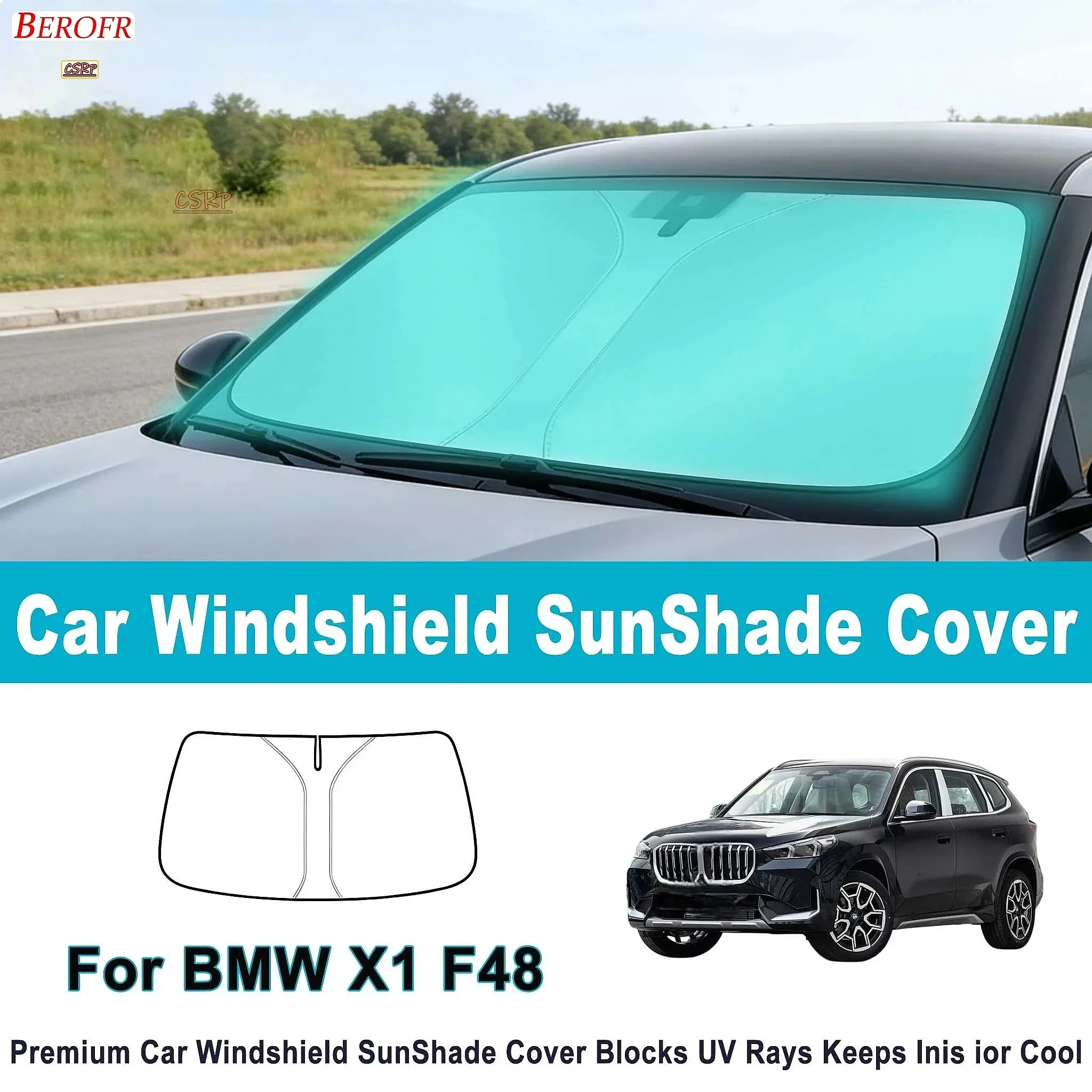 For BMW X1 F48 2016-2022 Car Windshield Sunshade Cover Front Window Sun Shade Heat Insulation Summer Auto Accessories
