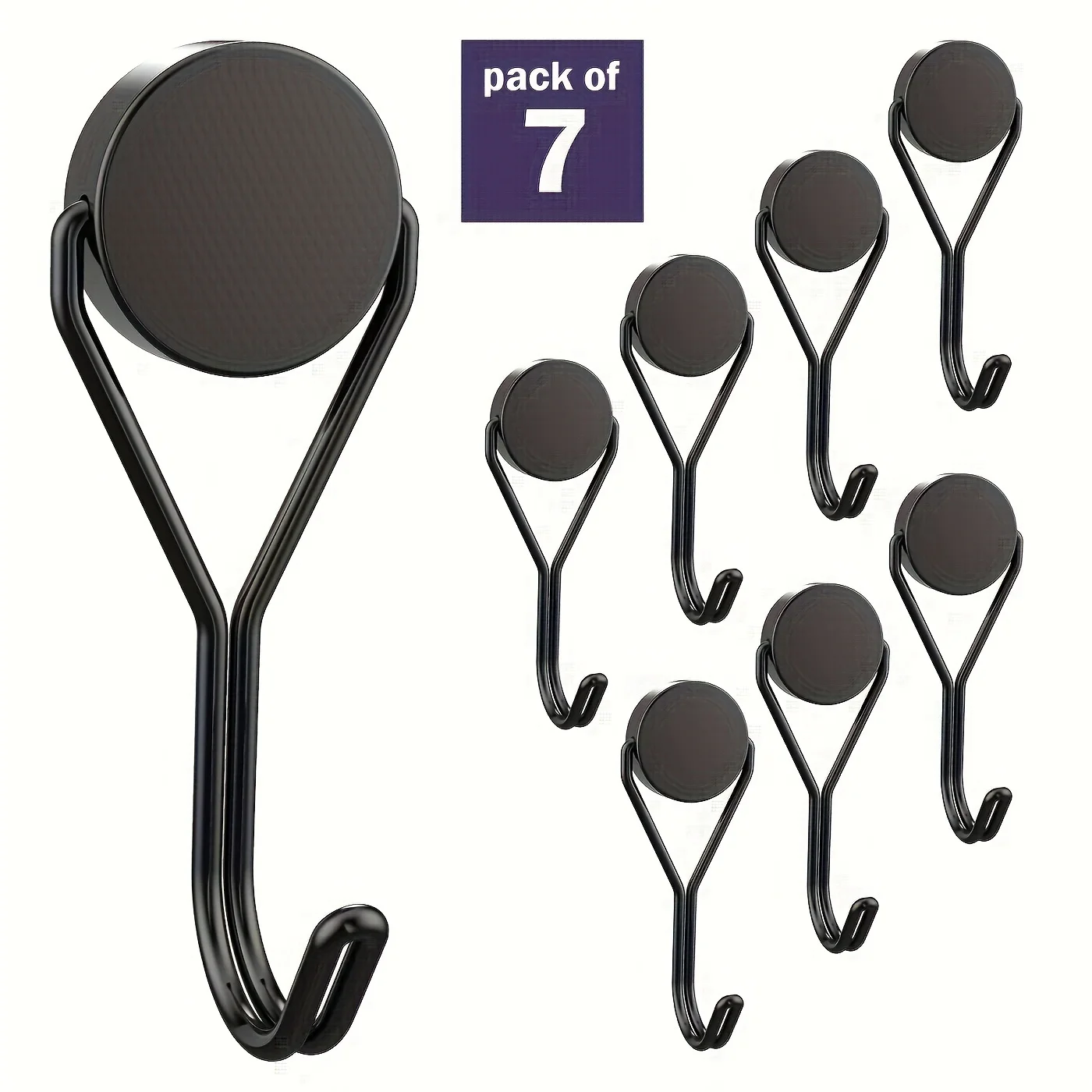 7 Stück Magnethaken, Hochleistungs-Magnethaken zum Aufhängen, Magnete mit Drehgelenk-Haken für Kreuzfahrten, Kühlschrank, Grill, Halterungen