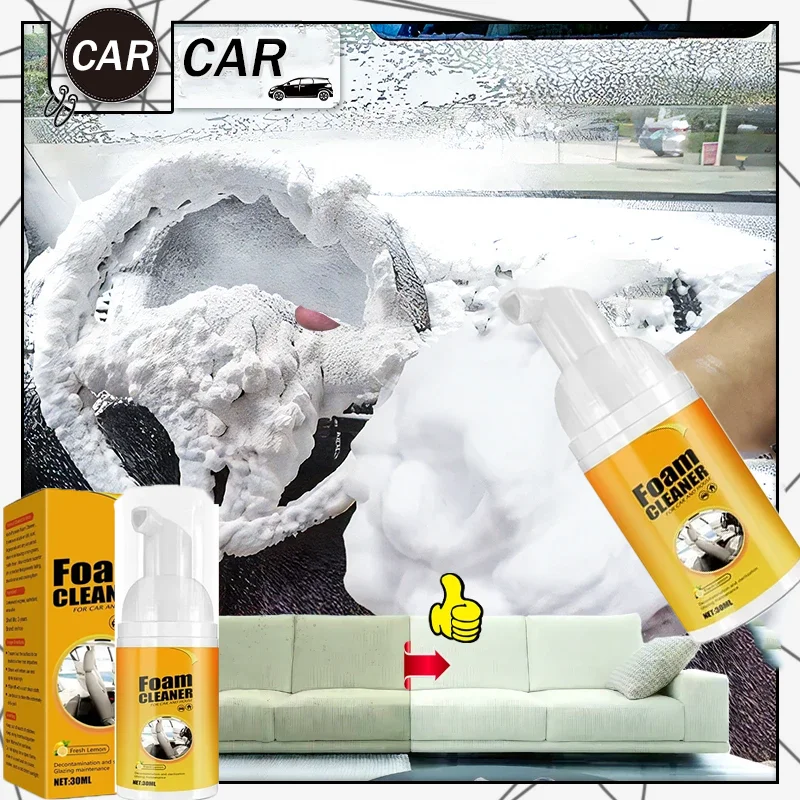 

Foamy Car Interior Leather Wash Multi-Purpose Cleaner Tools Car Restorer Strong Decontamination Sofas Kitchen Shoes Car Wash