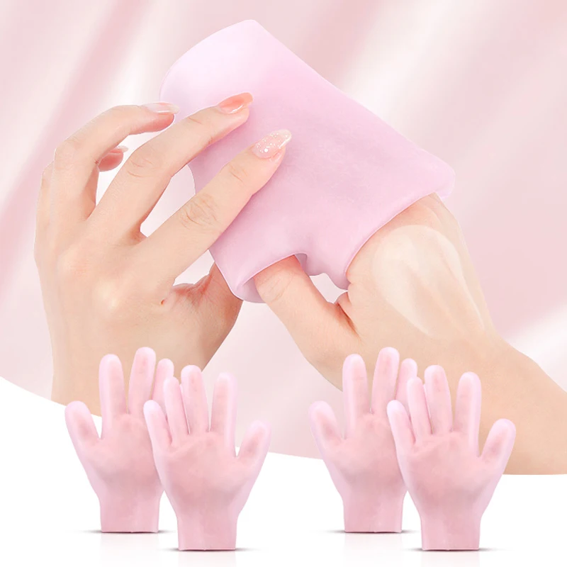 1 paio di calzini per la cura delle mani guanti idratanti in Gel di Silicone cura della pelle delle mani protezioni per le mani Anti Cracking Spa