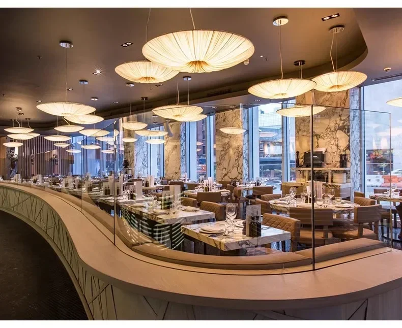 Nordic E27 LED Chandelier Japanese Bar Pendant Light Round