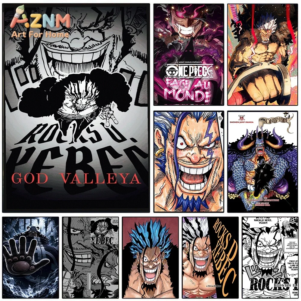 One Piece Anime Canvas Wall Art No Frame Rocks D Xebec God Valley Manga Print Painting Bedroom Living Room Home Wall Decor Pos