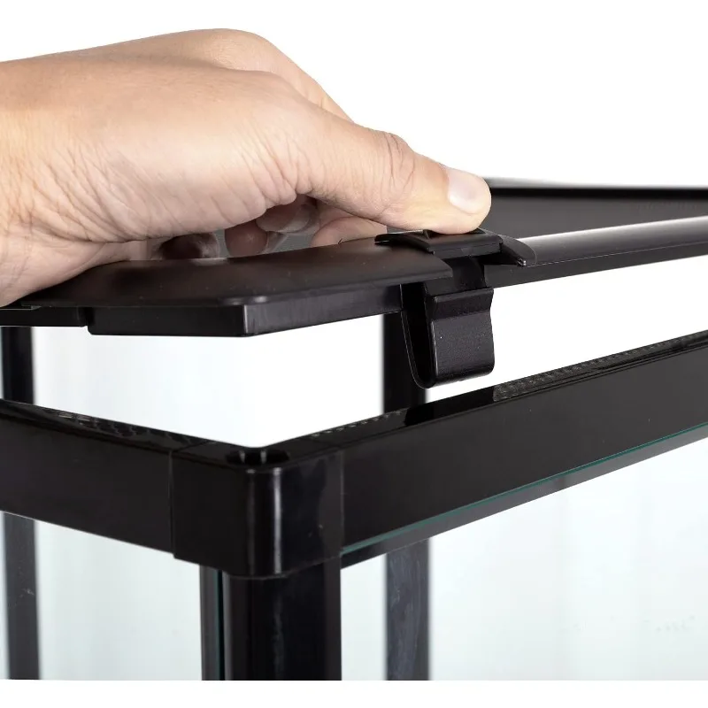 HOME.خزان الموئل البرمائي 10 جالون، تررم الزواحف الزجاجي ذو الرؤية الكاملة 12 بوصة × 12 بوصة × 18 بوصة، خزان الزواحف العمودي مع #3