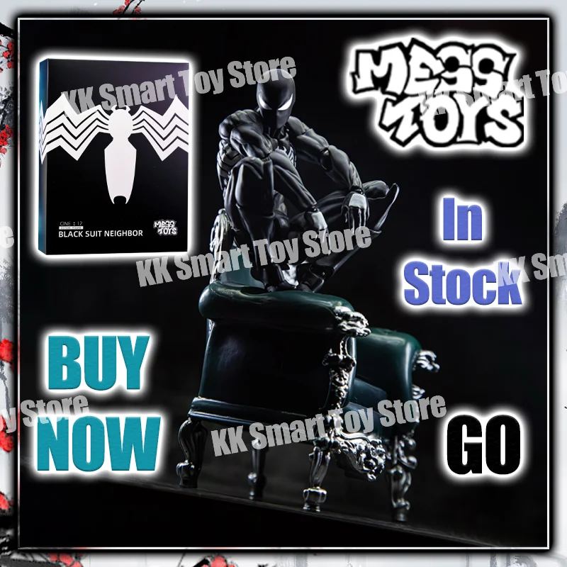

In Stock Mess Toys Spider Man Symbiote Black Suit Neighbor Spiderman Messtoys Kaine Parker Scarlet Anime Action Figure Gift Toys
