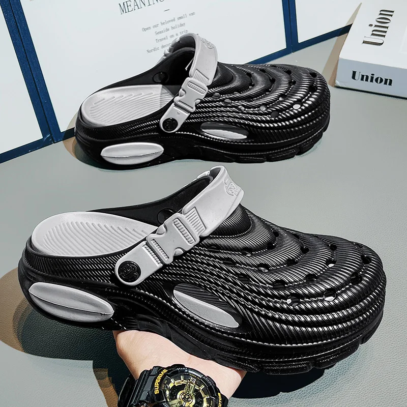 Summer New Style Vacation Beach Sandals with Contrasting Colors for Couples, Non-Slip Multifunctional Beach Camping Sandals