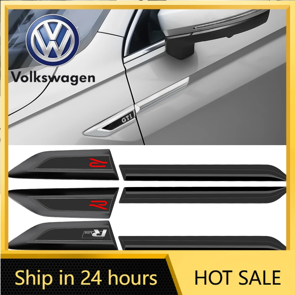 

Новинка 2026 года: 2 шт. эмблемы-наклейки из АБС-пластика с надписью GTI 4 Motion R RLINE для боковых крыльев автомобилей Volkswagen Tiguan