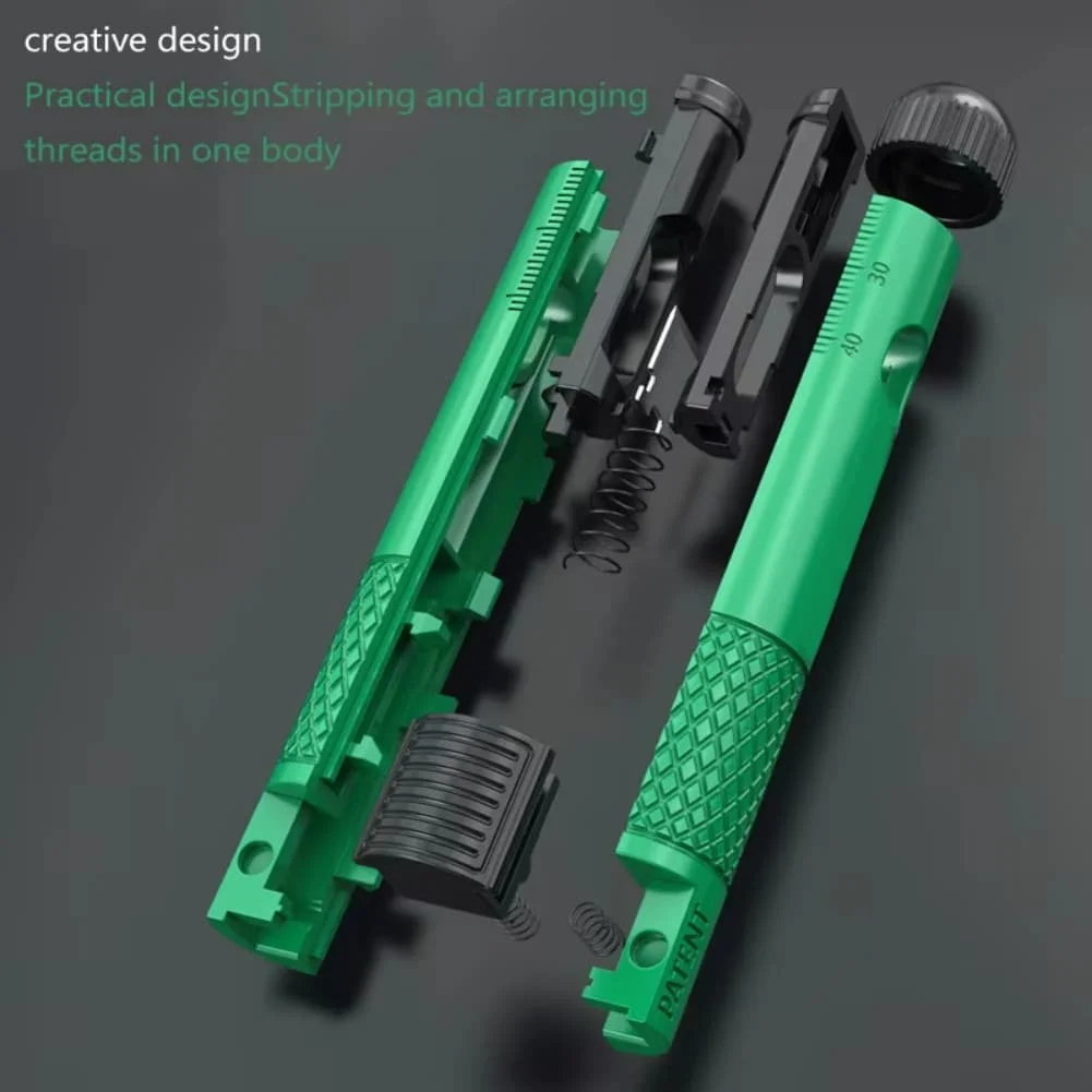 Lightweight Pen Style Network Cable Organizer with Wire Stripping and Straightening Functions for Professional Network Setup
