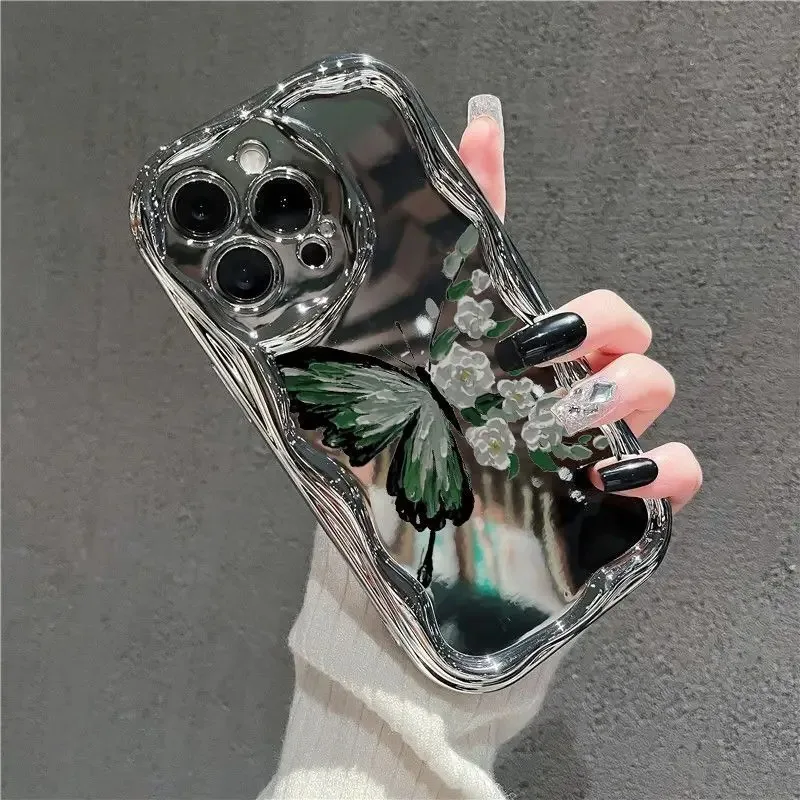 Blue Butterfly Phone Case For Samsung Galaxy A55 A35 A25 A15 A54 A24 A33 A34 A73 5G A32 A51 A52 A53 A71 A72 A30 A50 soft