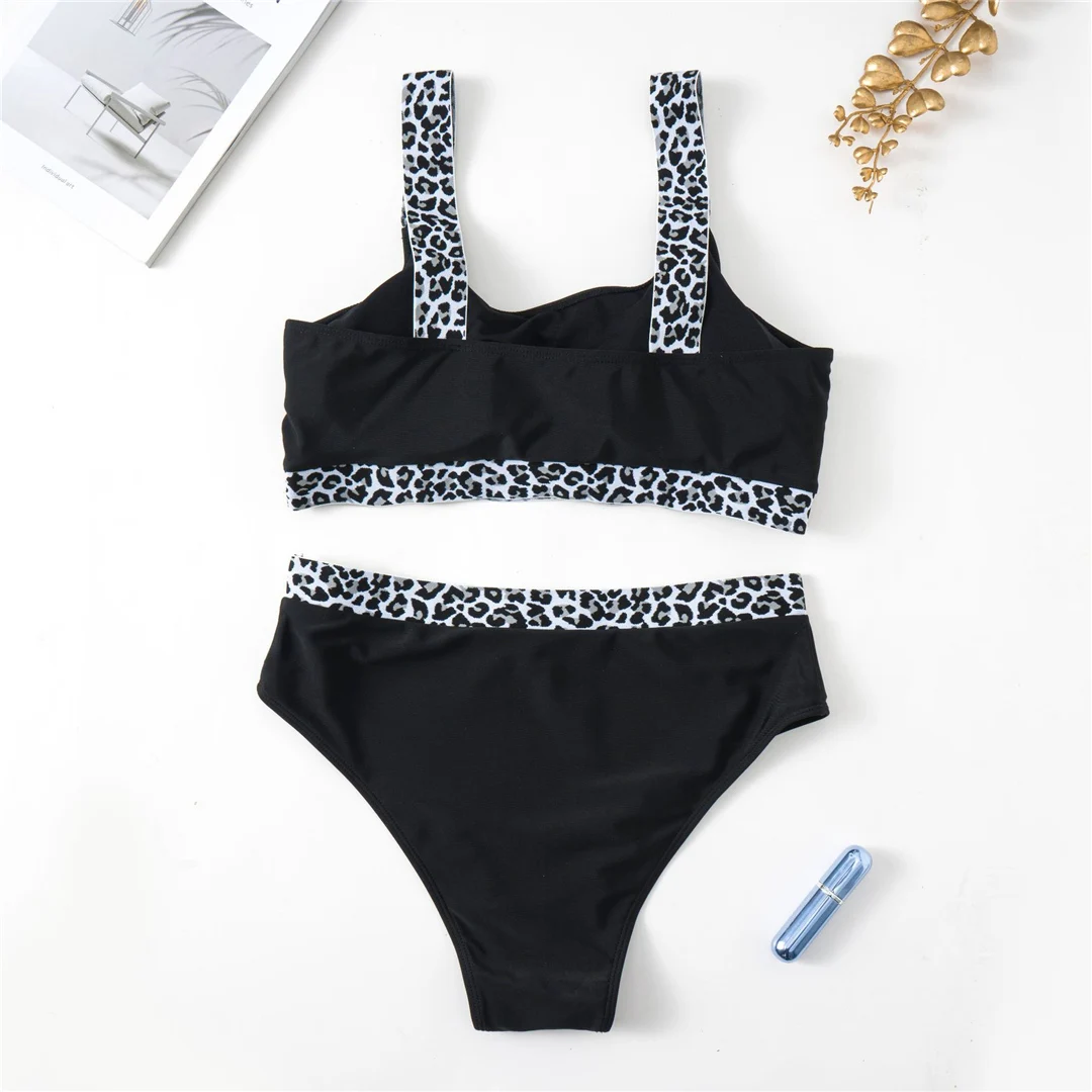 0XL - 4XL Splicing-Bikini, Plus-Size-Badebekleidung, Damen-Badeanzug, zweiteiliges Bikini-Set, Badeanzug, V3785B – Detail 14