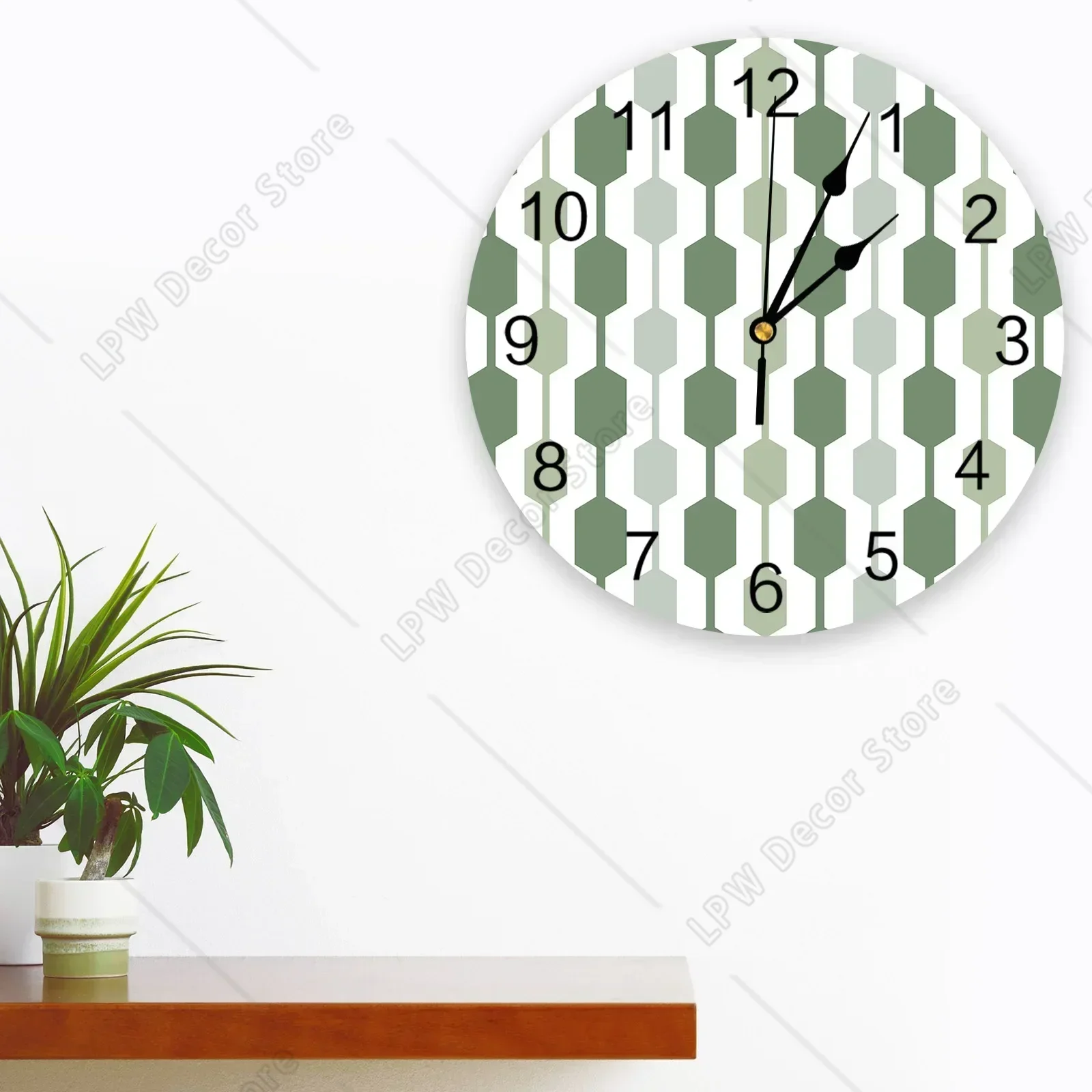Abstract Geometric Hexagon Classic Large Wall Clocks Room Silent Wall Watch Office Decor 10 Inch Hanging Watch Gift