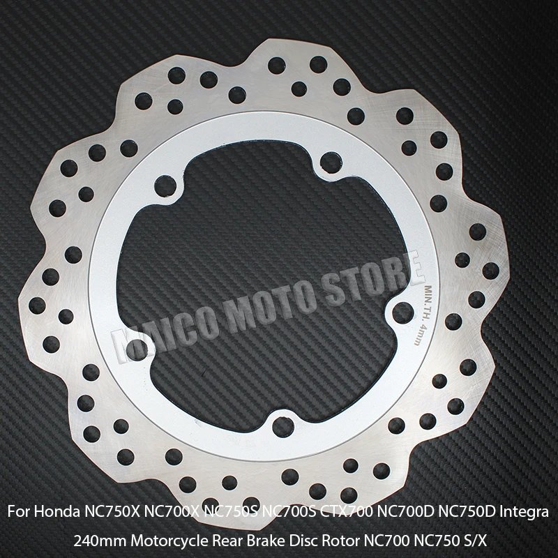 Motorcycle Rear Brake Disc Rotor NC700 NC750 S/X For Honda NC750X NC700X NC750S NC700S CTX700 NC700D NC750D Integra 240mm