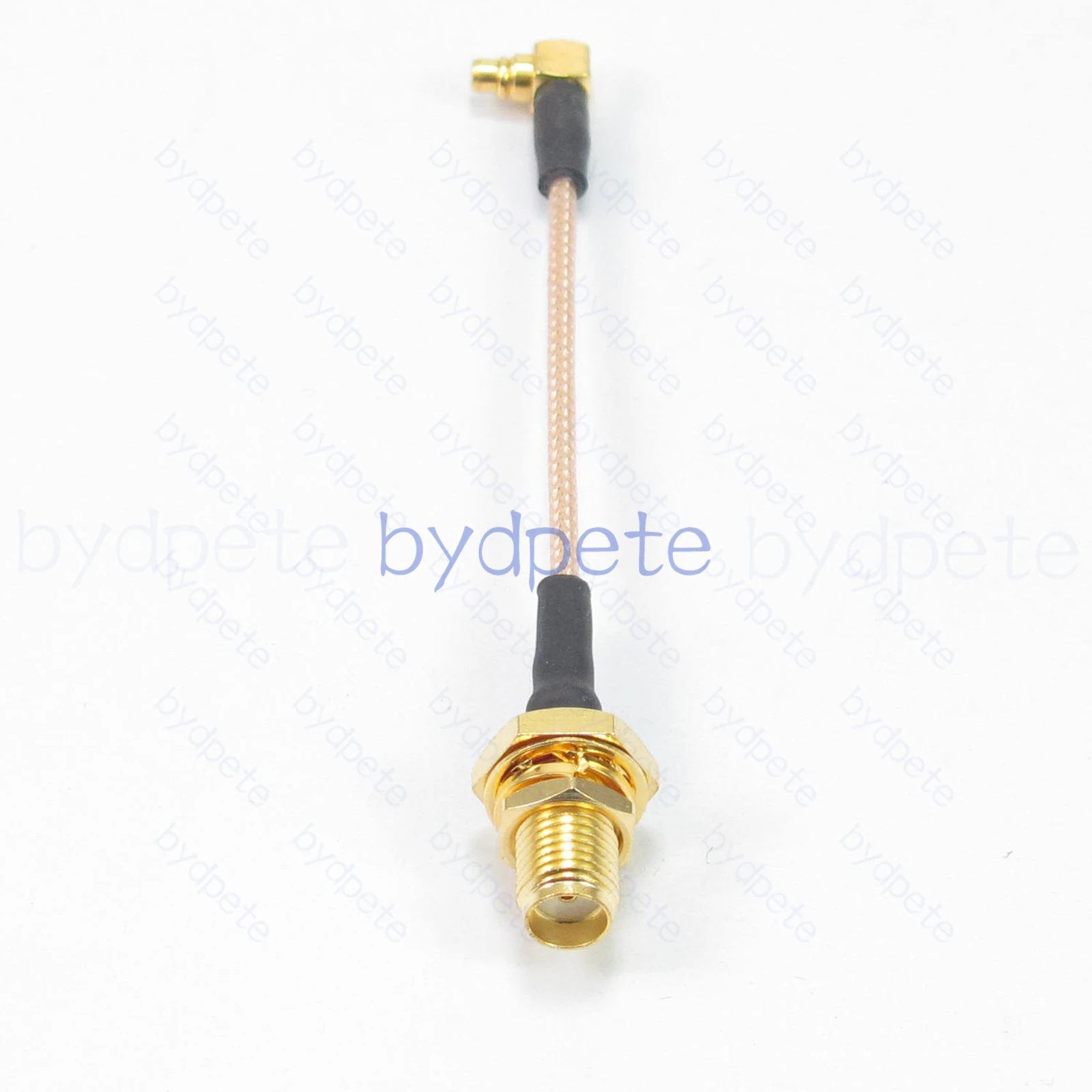 MCX Male Plug Right Angle R/A to SMA Female Bulkhead Waterproof RG178 Coax Cable FPV 50ohms Koaxial Kable Koax coaxial bydpete