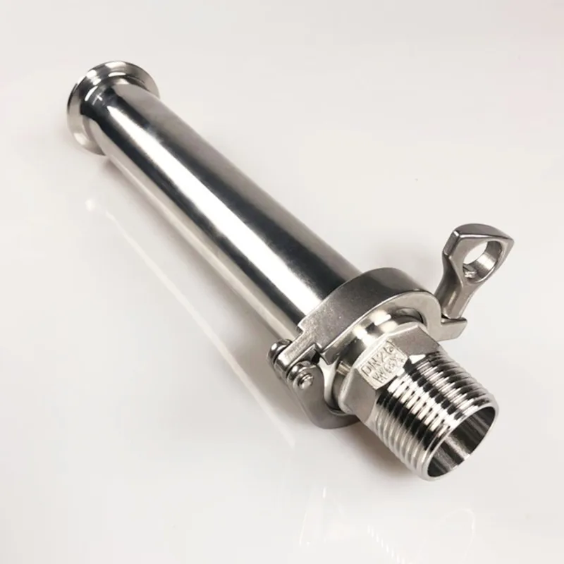 WZJG Sanitary Tri Clamp Type Spool Tube With 51/64MM Ferrule Clamp SS316 4/6/8/12/18/24\