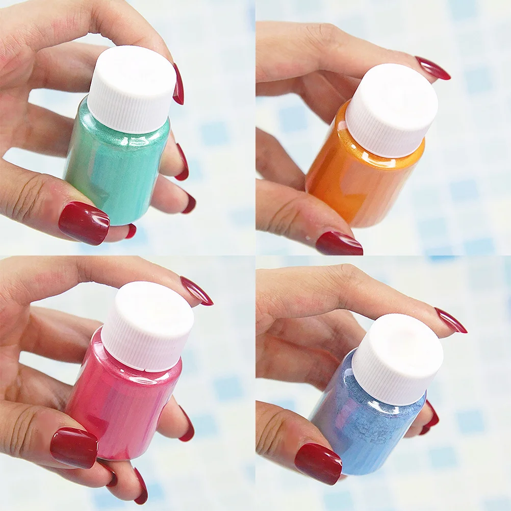 12 pezzi di polvere di mica di grado 10G ciascuno pigmenti di perle vibranti per sapone fatto in casa bombe da bagno scrub labbra kit di pittura per il viso