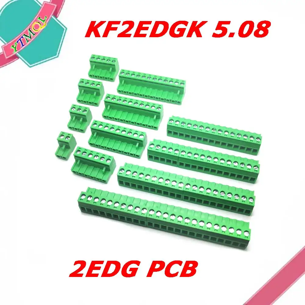 20Pcs KF2EDGK 5.08 2EDG PCB 2PIN /3P/4P/5P/6P/7P/8P/9P/10P/12P/13P/14P Connector Plug-In Terminal Block Housing Phoenix Contact