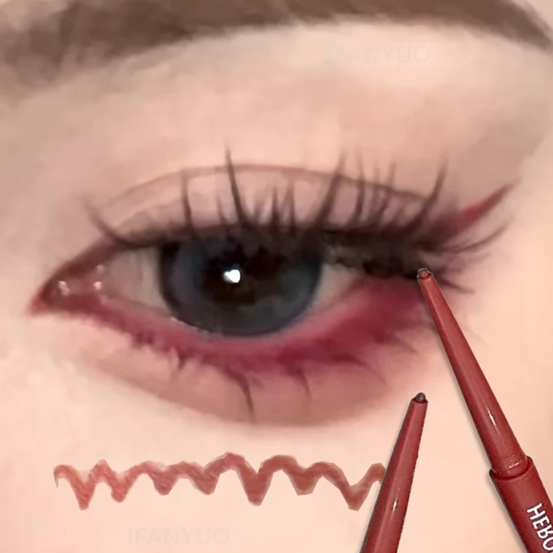 12 Colors Eyeliner Pencil Wine Red Waterproof Lasting Matte Brown Eyeshadow Contour Stick High Pigment Lying Silkworm Eye Makeup