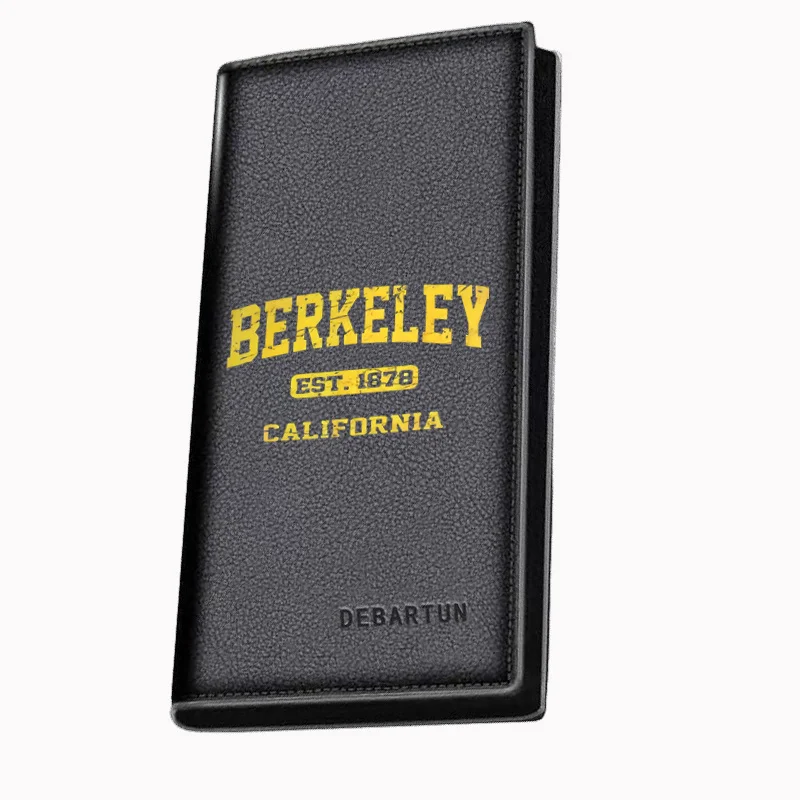 Berkeley design California establecido Carteras largas para hombre Diseño de impresión elegante de negocios Uso casual Navidad Padre de San Valentín